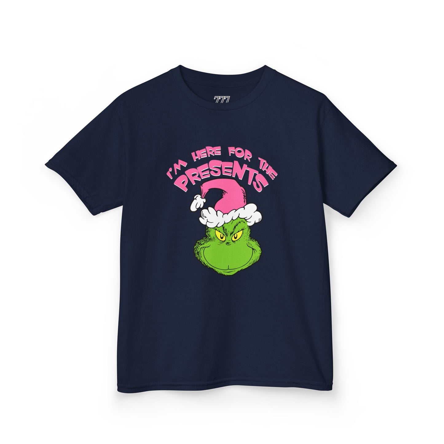 I’m Here for the Presents Kids Christmas T-Shirt – Funny Holiday Santa Hat Tee