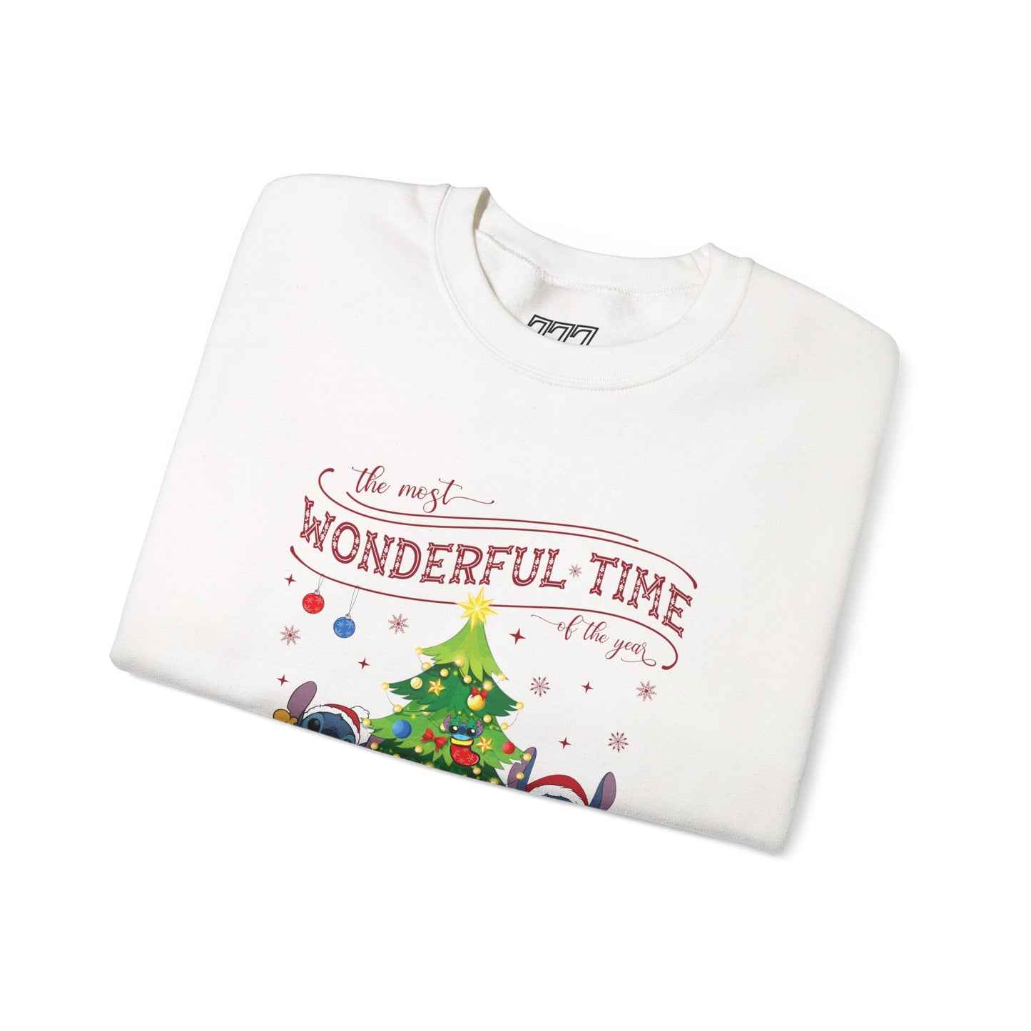 The Most Wonderful Time of the Year Christmas Sweatshirt – Cute Holiday Characters Festive Unisex Heavy Blend Crewneck
