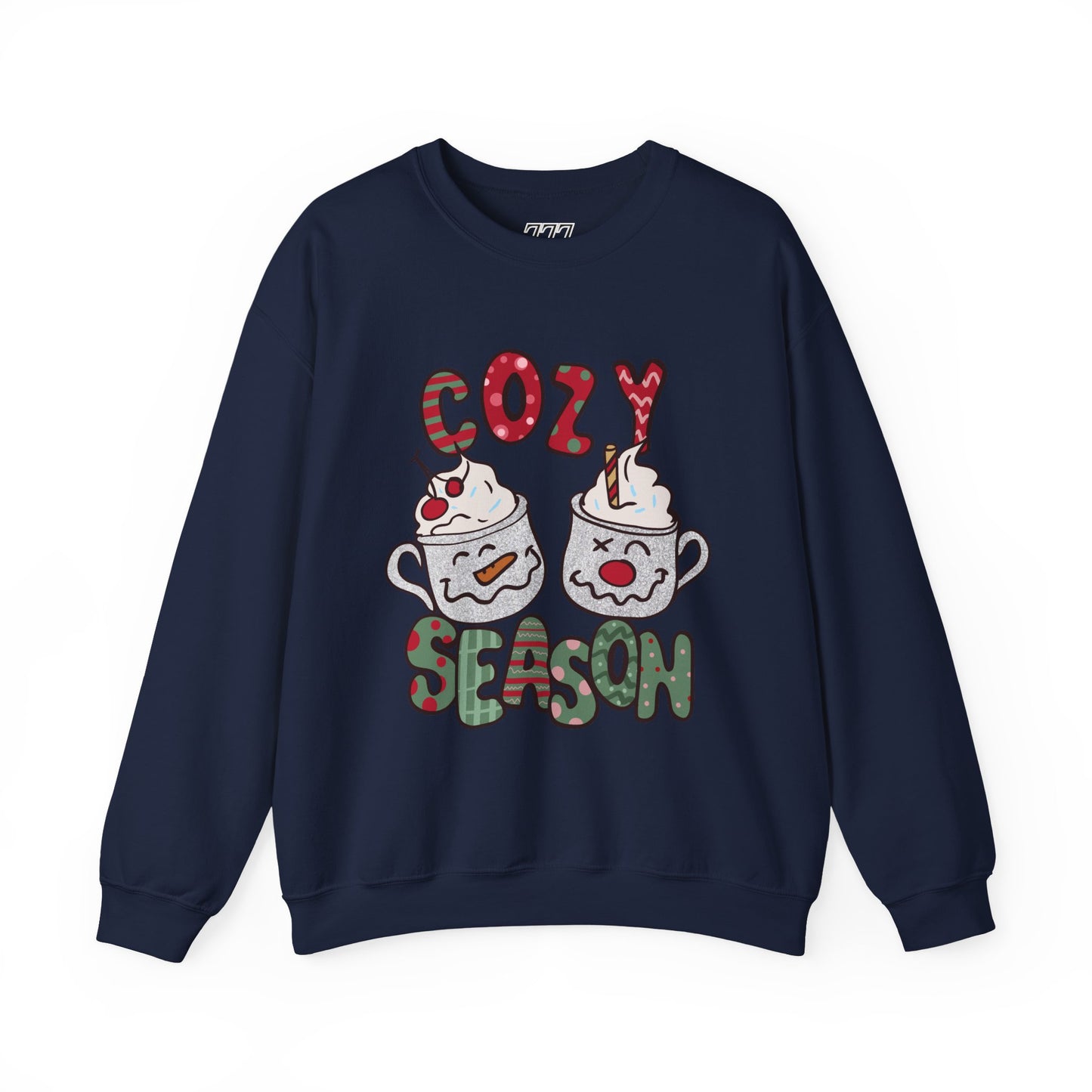 Cozy Season Christmas Unisex Heavy Blend Crewneck Sweatshirt – Cute Holiday Hot Cocoa Sweater