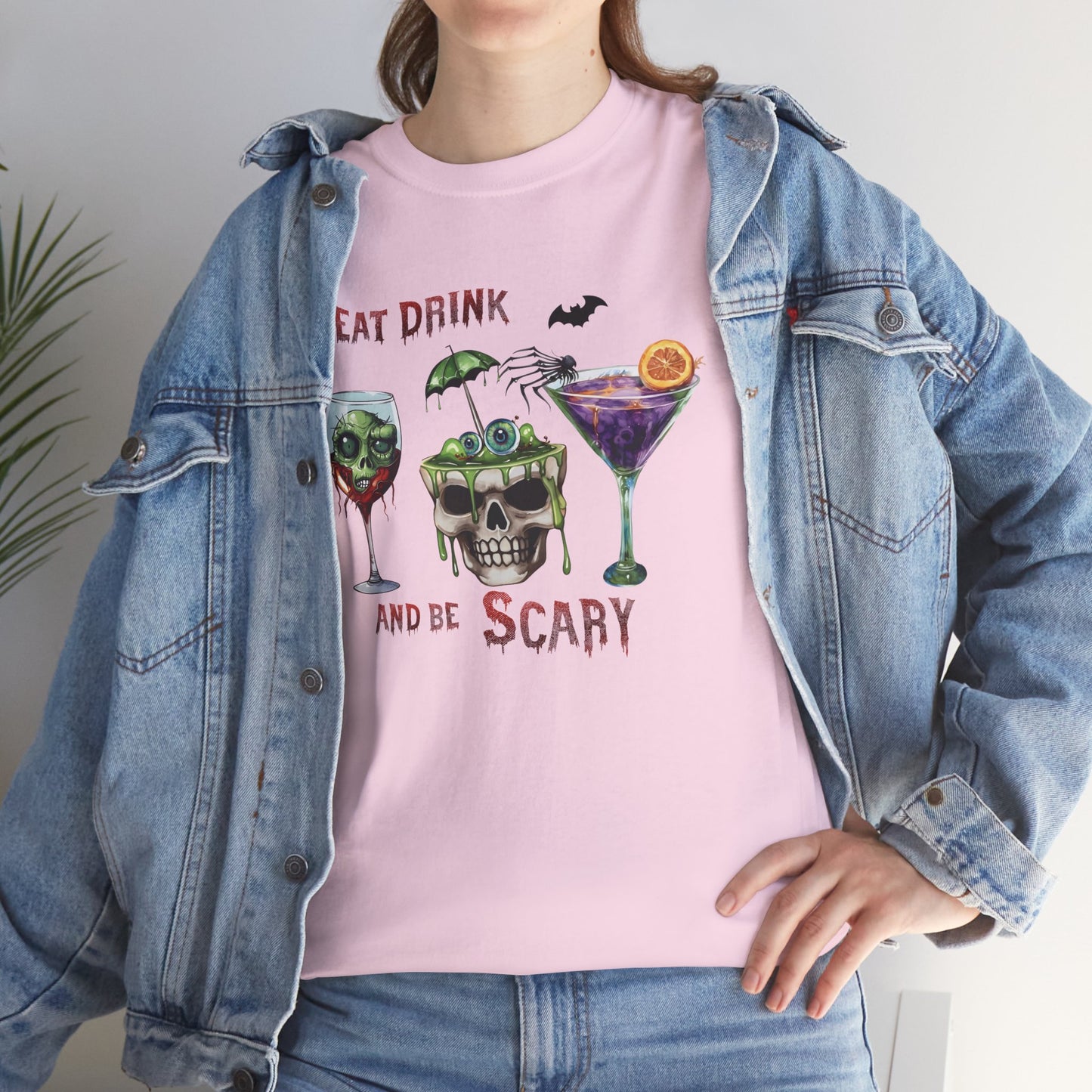 Eat, Drink And Be Scary Unisex Heavy Cotton T-Shirt