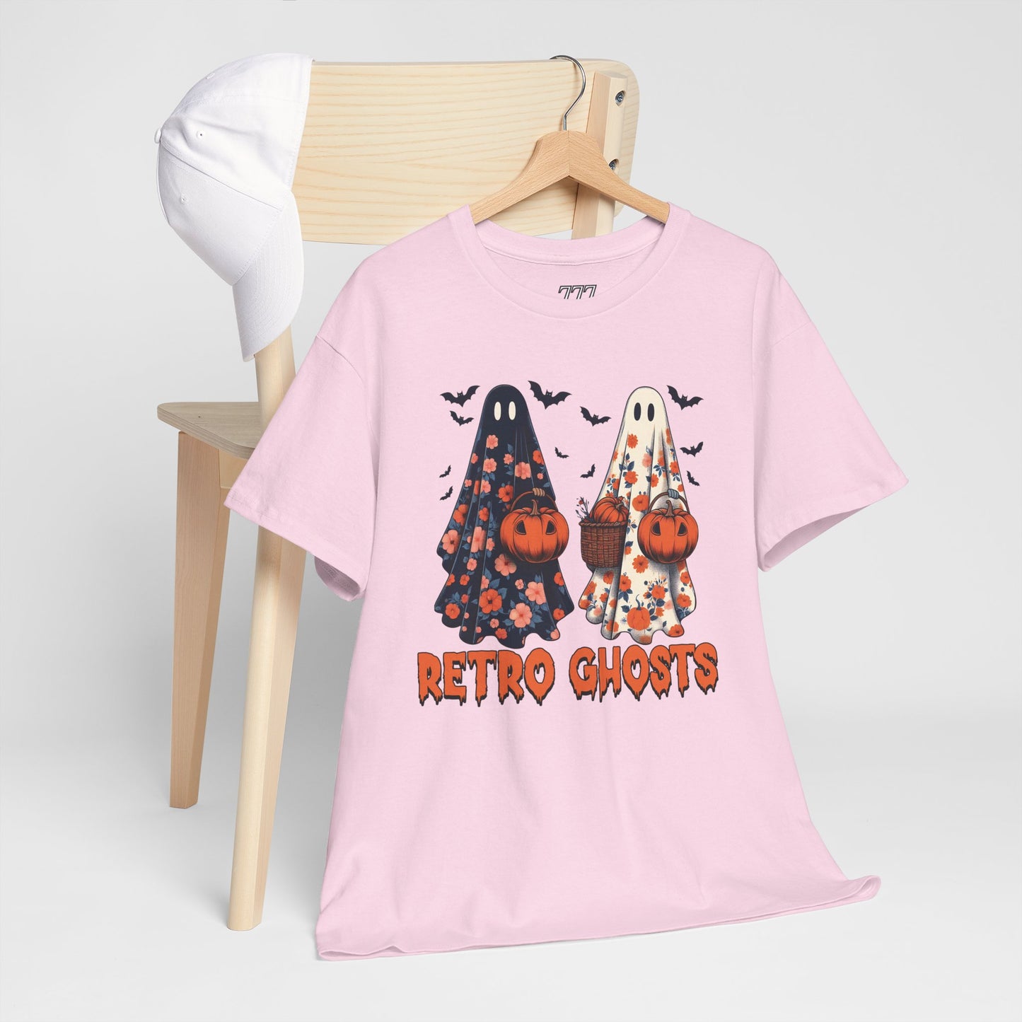 Retro Ghosts Unisex Heavy Cotton T-Shirt
