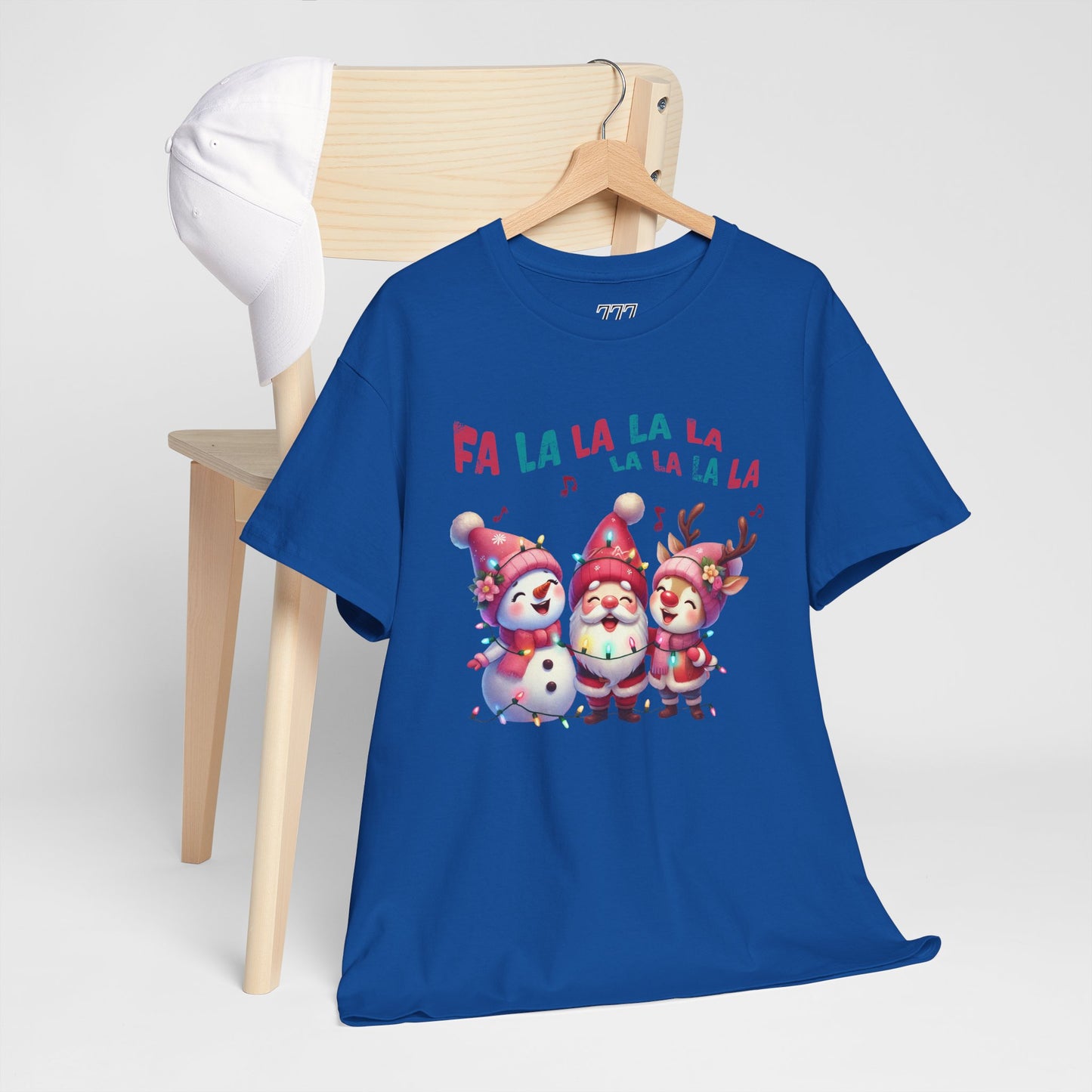 Festive Caroling Trio Unisex T-Shirt – Cute Santa, Snowman & Reindeer Holiday Shirttton T-Shirt