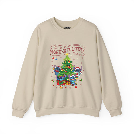 The Most Wonderful Time of the Year Christmas Sweatshirt – Cute Holiday Characters Festive Unisex Heavy Blend Crewneck