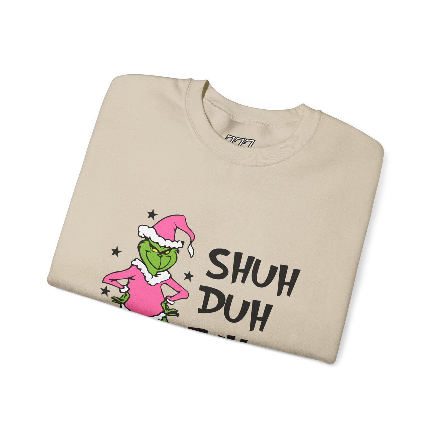 SHUH DUH FUH CUP Funny Christmas Grinch-Inspired Holiday Sweatshirt – Sarcastic Festive Unisex Heavy Blend Crewneck