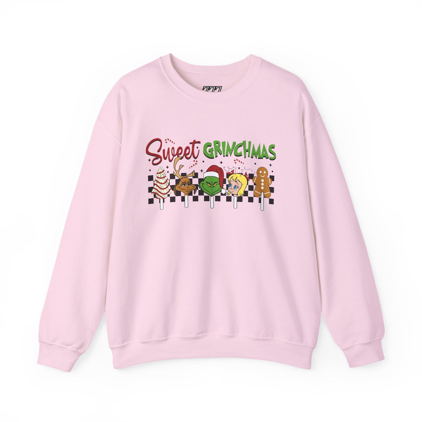 Sweet Grinchmas Candy Characters Funny Christmas Sweatshirt – Cute Holiday Treats Grinch-Inspired Unisex Heavy Blend Crewneck