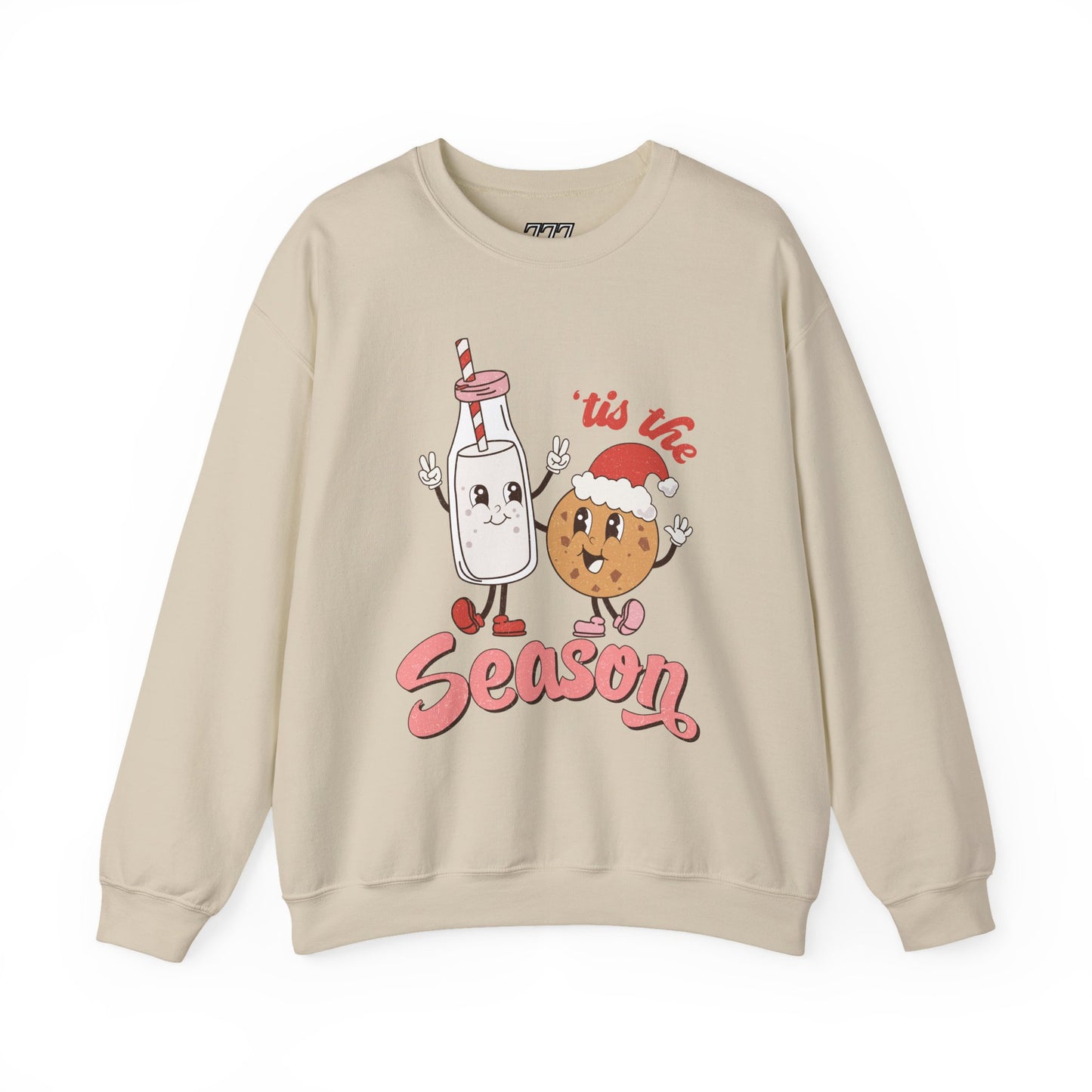 Tis The Season Milk & Cookie Christmas Unisex Heavy Blend Crewneck Sweatshirt