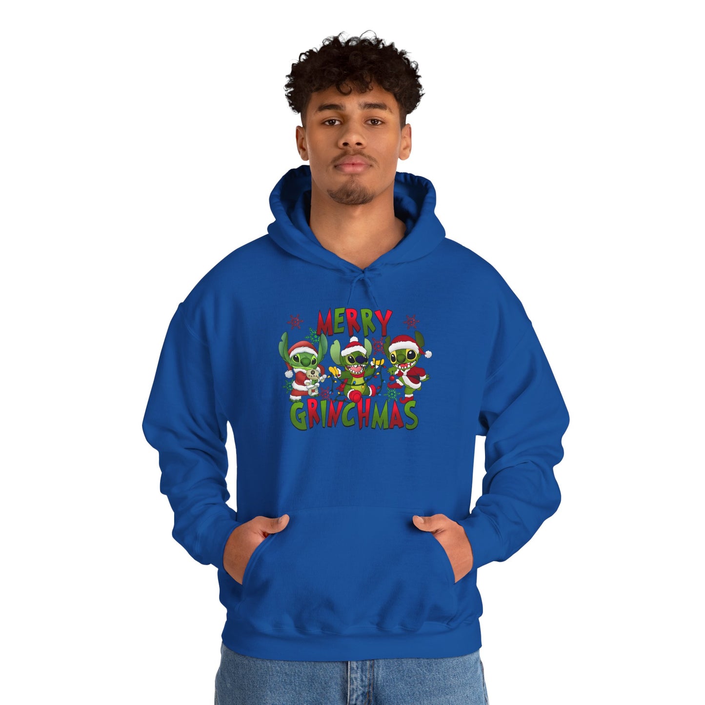 Merry Grinchmas Hoodie – Funny Christmas Unisex Heavy Blend Holiday Sweatshirt