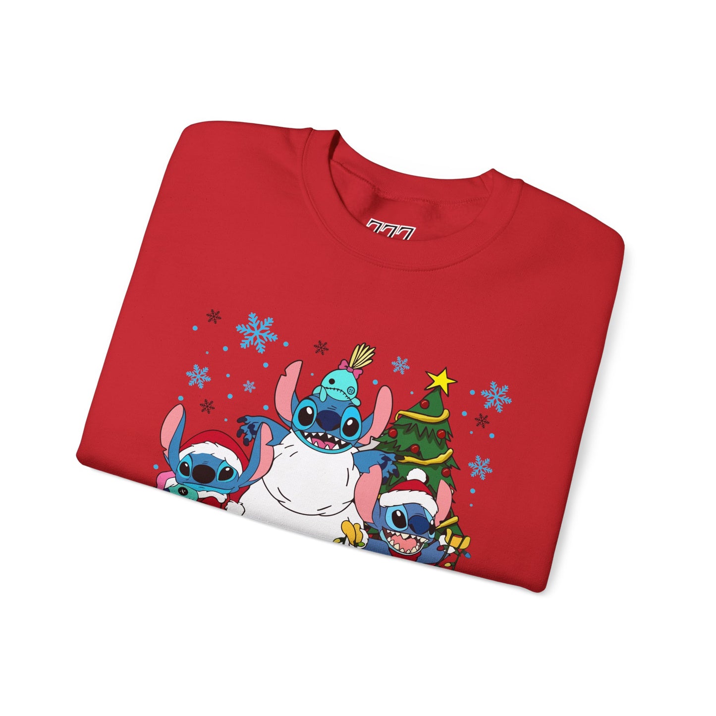 Stitch Christmas Vibes Sweatshirt – Cute Holiday Trio Unisex Heavy Blend Crewneck