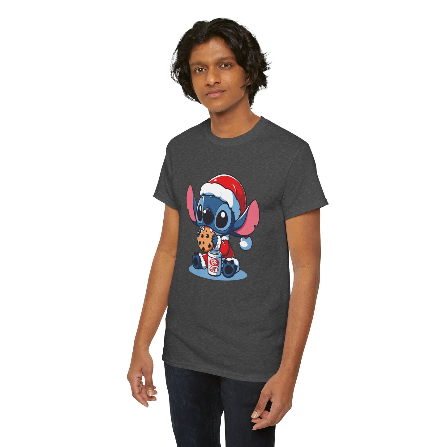 Saint Stitch Christmas T-Shirt – Cute Holiday Alien Unisex Heavy Cotton Tee