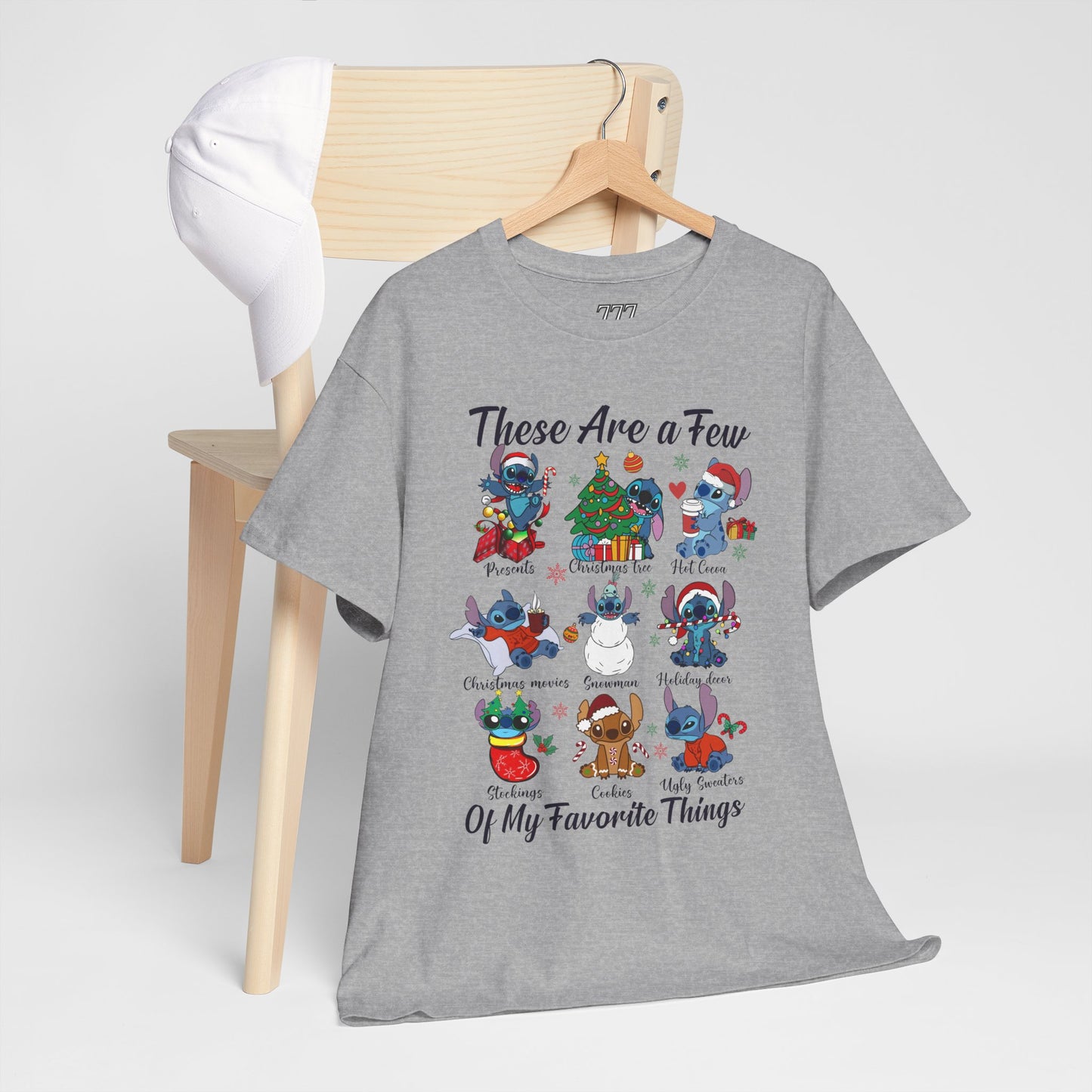 These Are a Few of My Favorite Things Christmas Characters Holiday Tee – Cute Festive Unisex Heavy Cotton T-Shirt