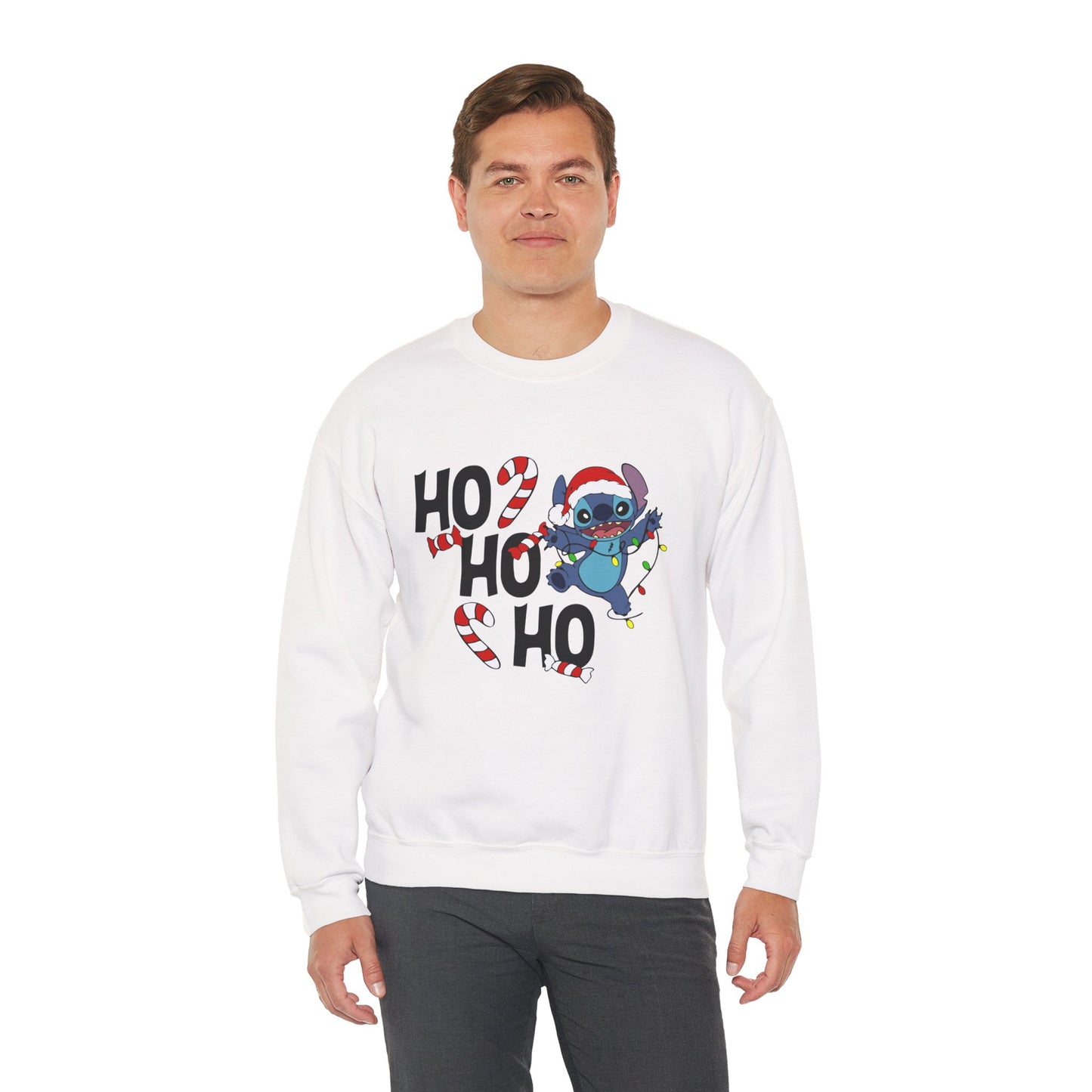 Ho Ho Ho Christmas Alien Sweatshirt – Unisex Heavy Blend Holiday Crewneck