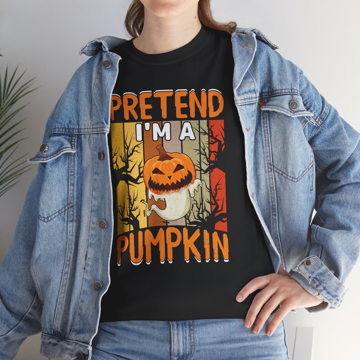 Pretend I'm A Pumpkin Unisex Heavy Cotton T-Shirt