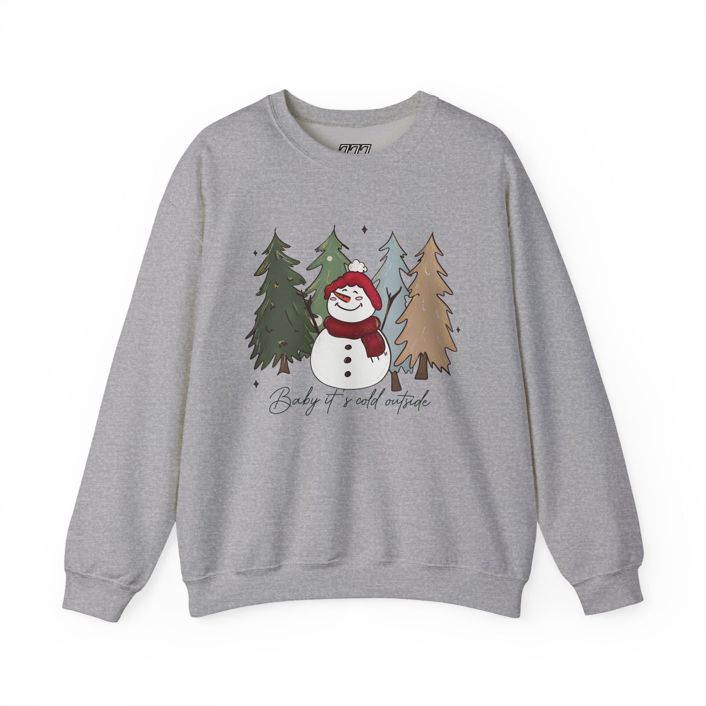Baby It’s Cold Outside Snowman Christmas Sweatshirt – Cozy Winter Aesthetic Holiday Unisex Heavy Blend Crewneck