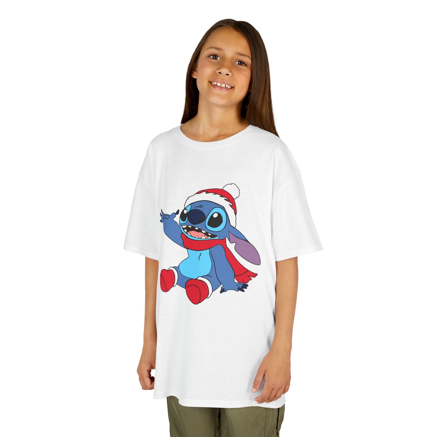 Jolly Alien Kids Christmas T-Shirt – Cute Blue Alien Holiday Tee for Kids