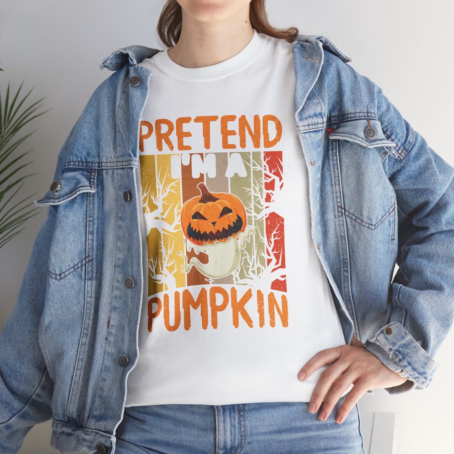 Pretend I'm A Pumpkin Unisex Heavy Cotton T-Shirt