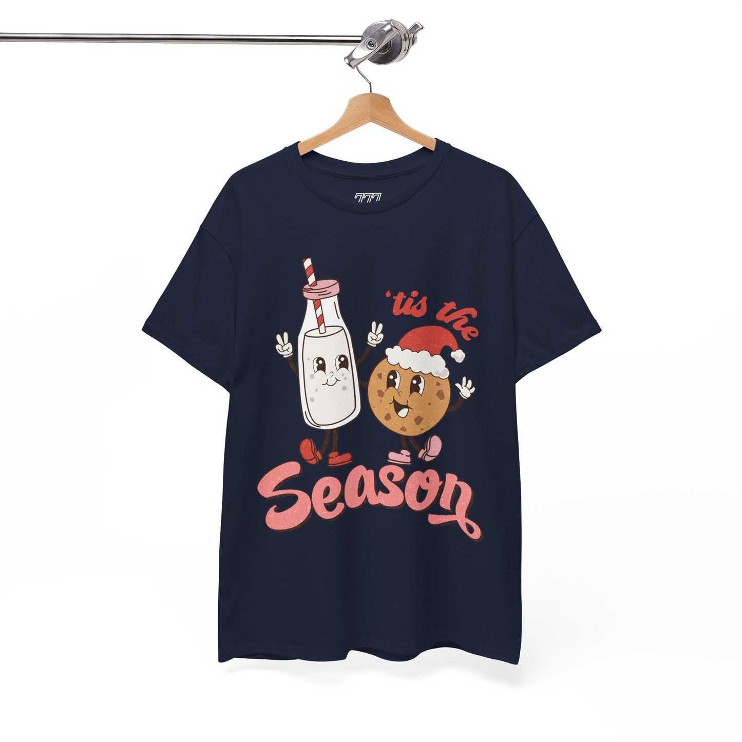 Tis The Season Milk & Cookie Christmas Unisex Heavy Cotton T-Shirt