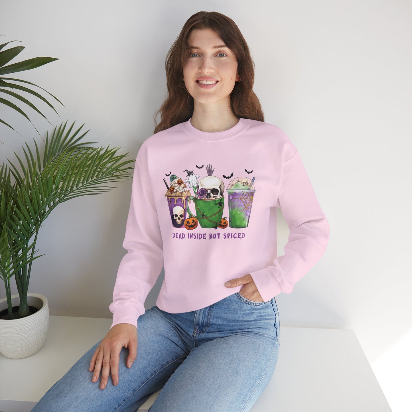 Dead Inside But Spiced II Unisex Heavy Blend Crewneck Sweatshirt
