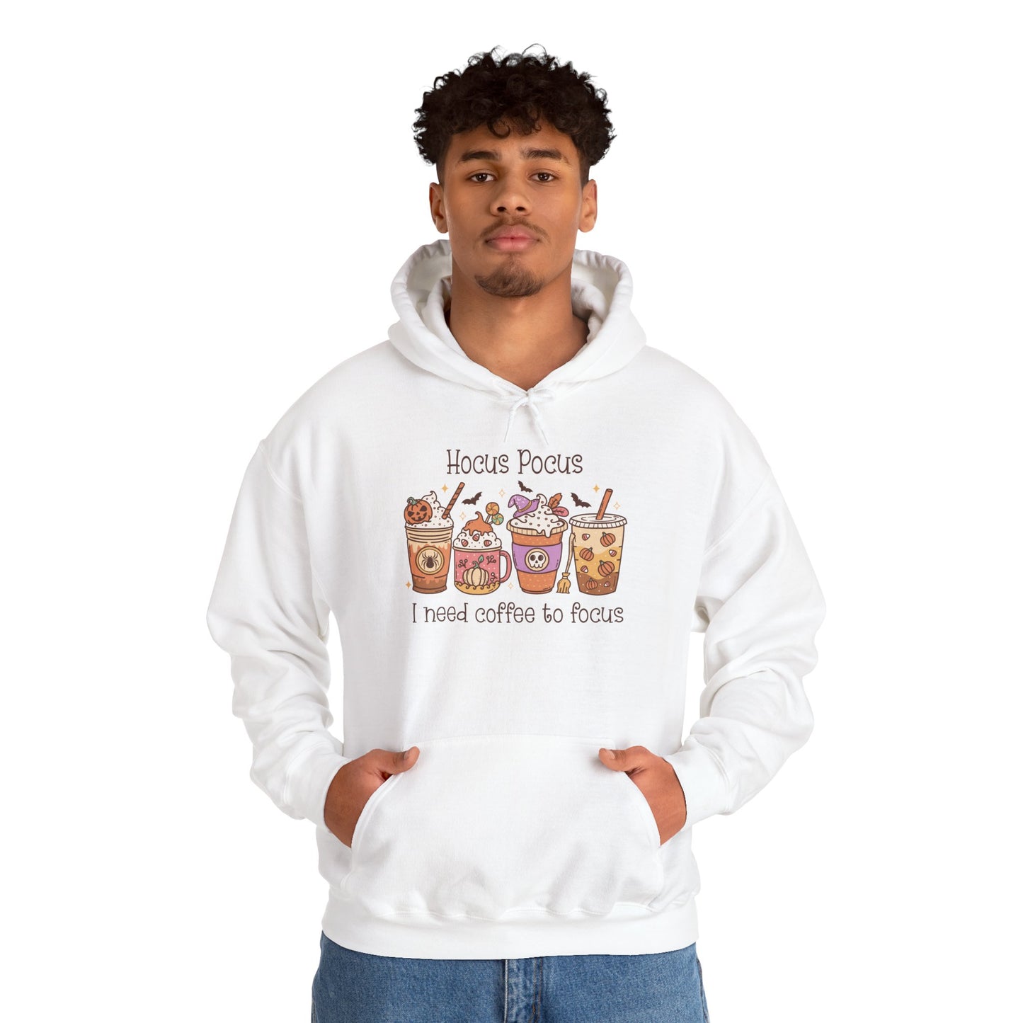 Hocus Pocus I Need Coffee To Focus Unisex Heavy Blend Hoodie