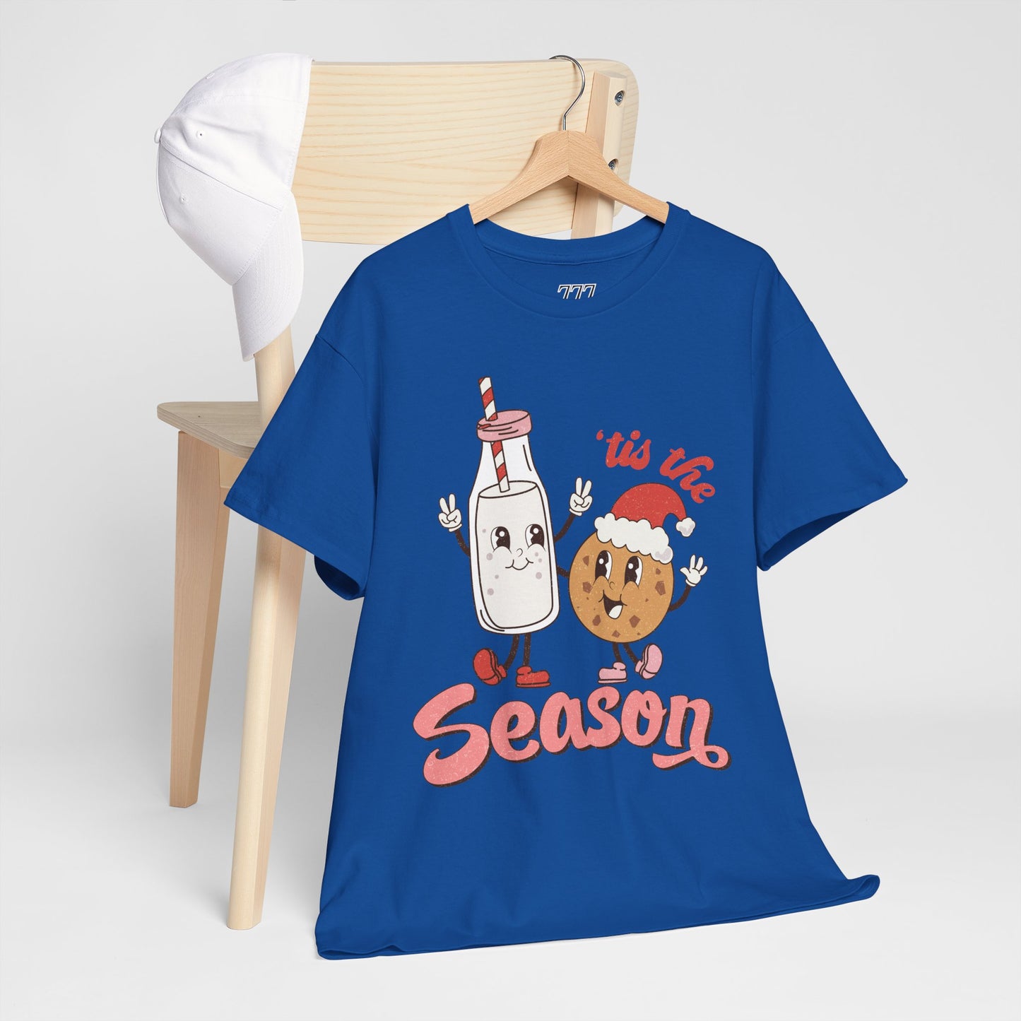 Tis The Season Milk & Cookie Christmas Unisex Heavy Cotton T-Shirt