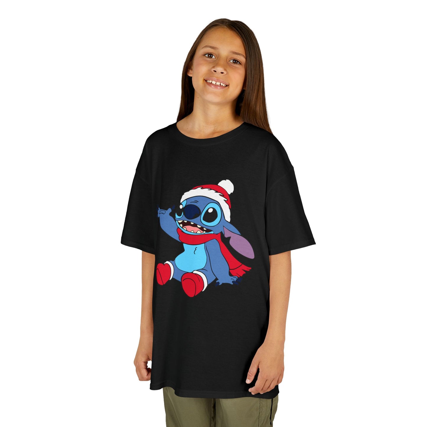 Jolly Alien Kids Christmas T-Shirt – Cute Blue Alien Holiday Tee for Kids