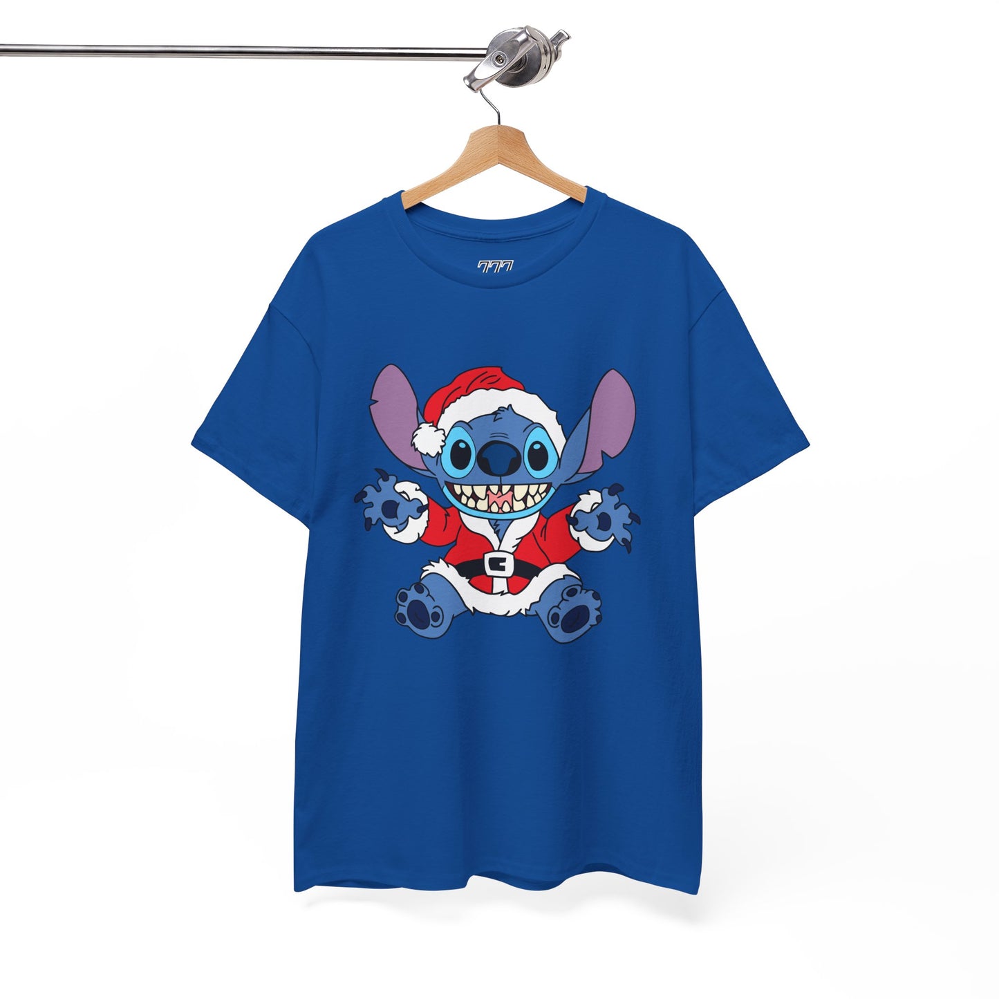 Alien Santa Christmas T-Shirt – Cute Blue Alien Holiday Graphic Tee (Unisex)