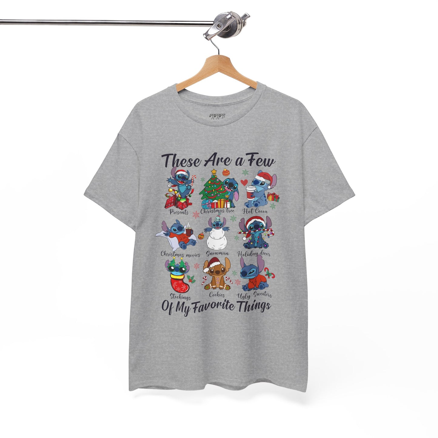 These Are a Few of My Favorite Things Christmas Characters Holiday Tee – Cute Festive Unisex Heavy Cotton T-Shirt