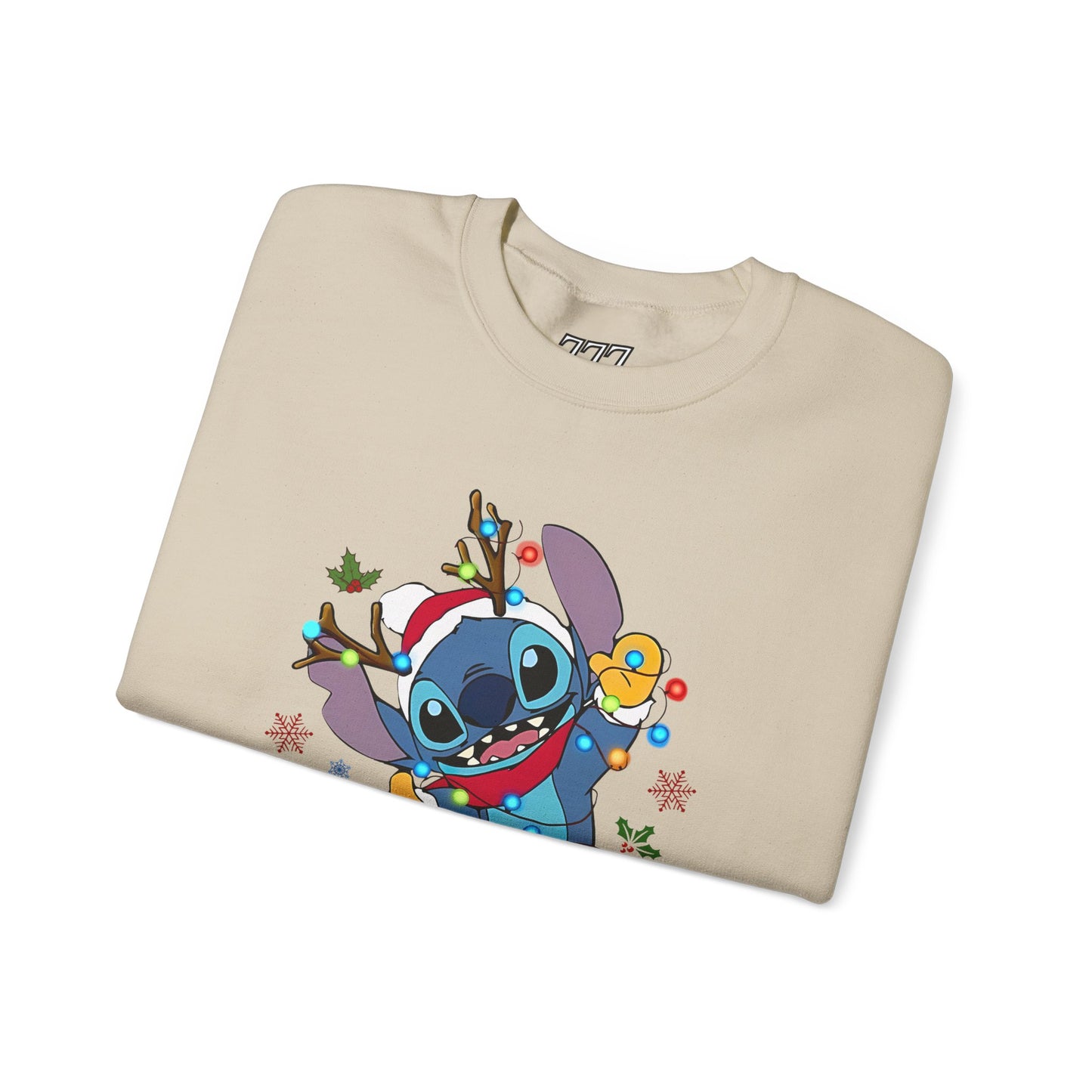 Festive Blue Alien Christmas Lights Unisex Heavy Blend Crewneck Sweatshirt – Cute Holiday Sweater