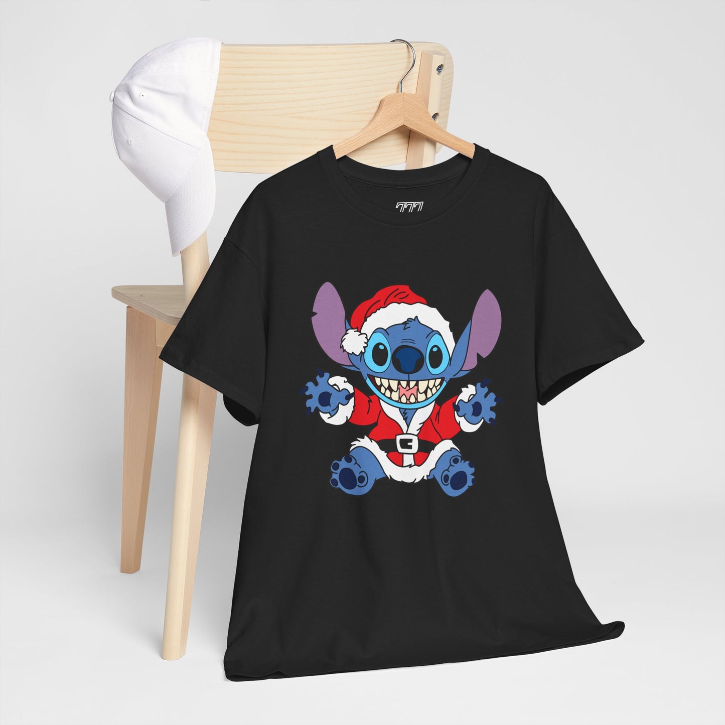 Alien Santa Christmas T-Shirt – Cute Blue Alien Holiday Graphic Tee (Unisex)