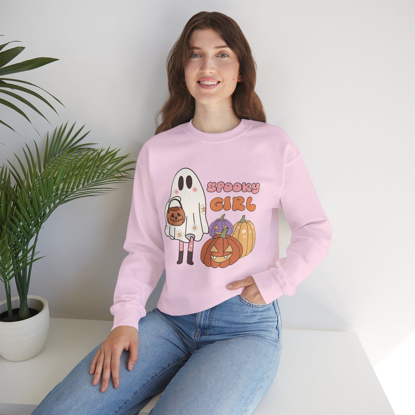 Spooky Girl Women's Heavy Blend Crewneck Sweatshirt