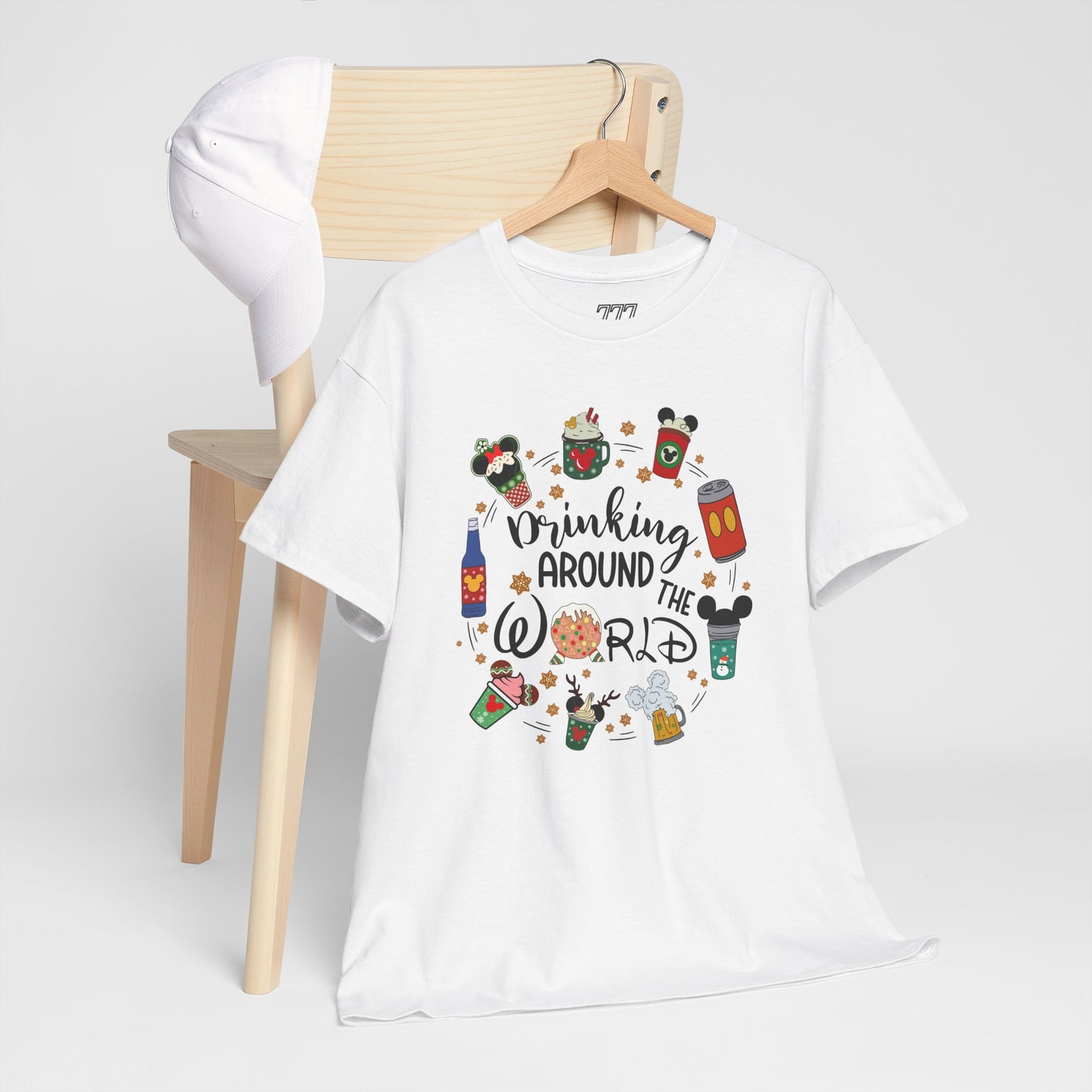 Drinking Around the World T-Shirt – Fun Holiday Travel & Cocktail Tee (Unisex)