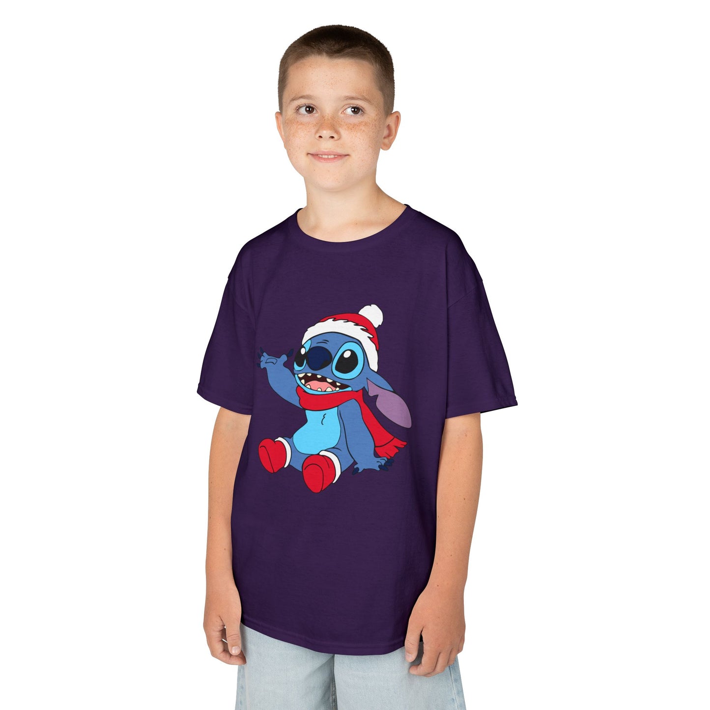 Jolly Alien Kids Christmas T-Shirt – Cute Blue Alien Holiday Tee for Kids