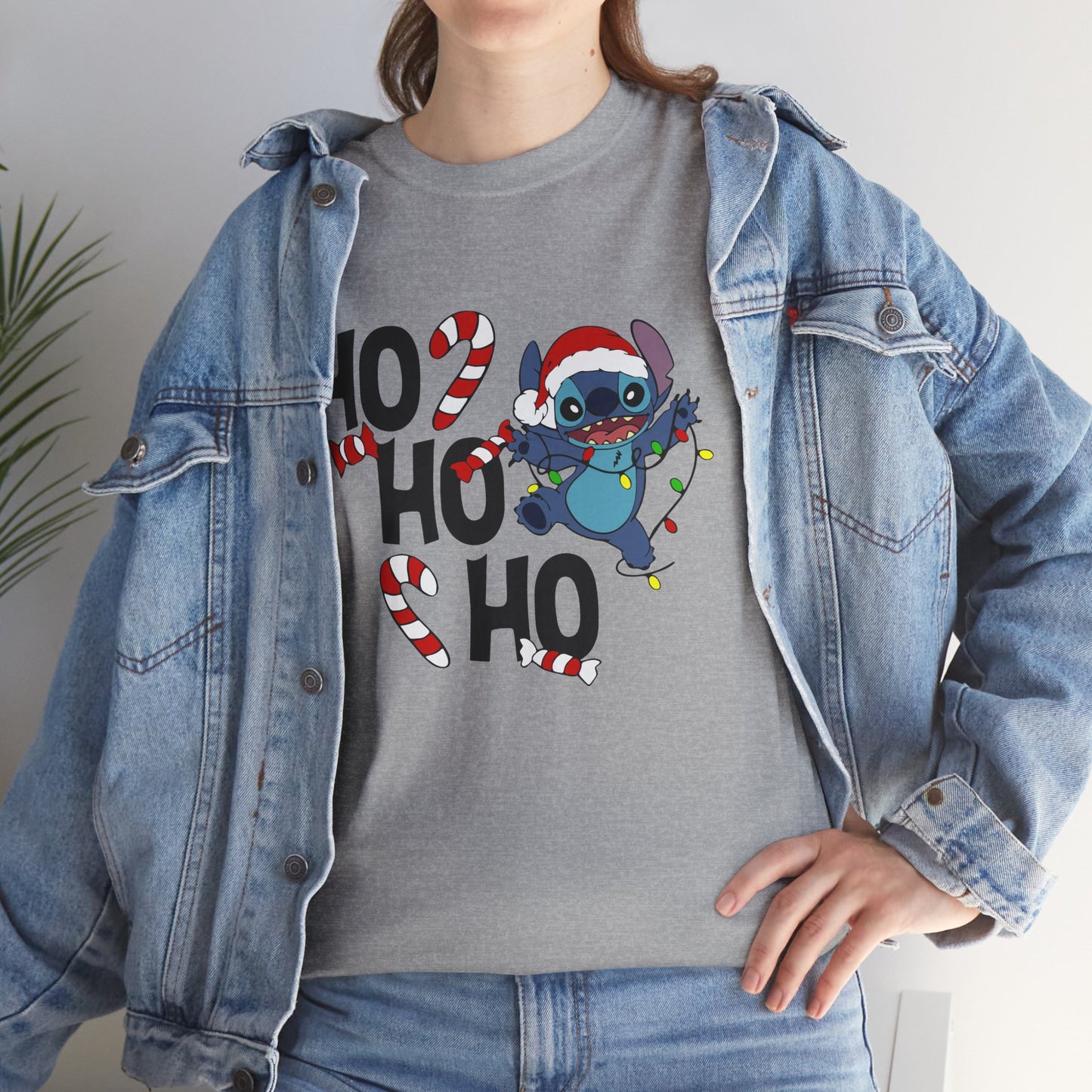 Ho Ho Ho Christmas Alien T-Shirt – Festive Unisex Heavy Cotton Holiday Tee