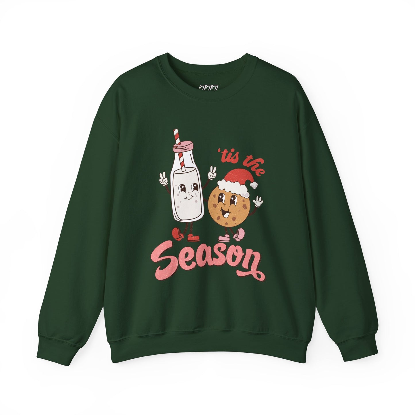 Tis The Season Milk & Cookie Christmas Unisex Heavy Blend Crewneck Sweatshirt