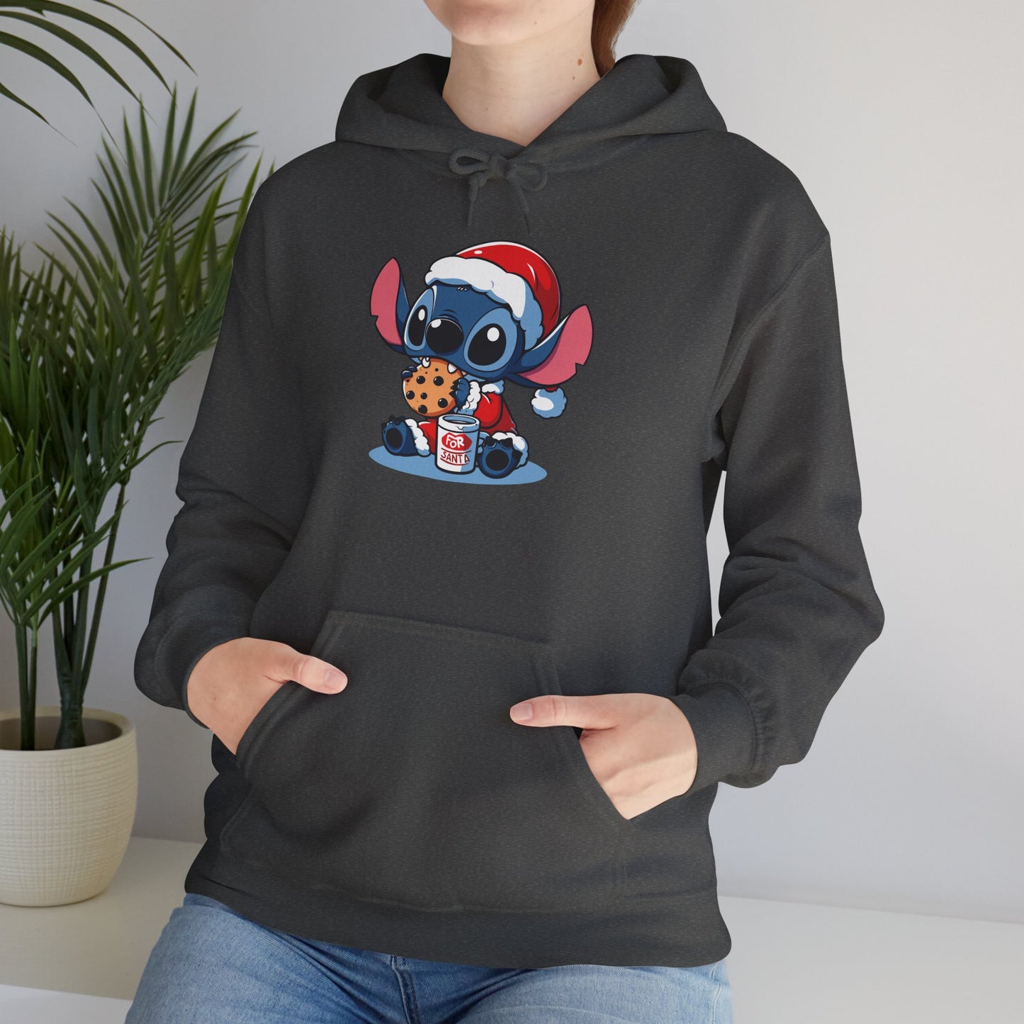 Saint Stitch Christmas Hoodie – Cute Holiday Alien Unisex Heavy Blend Sweatshirt