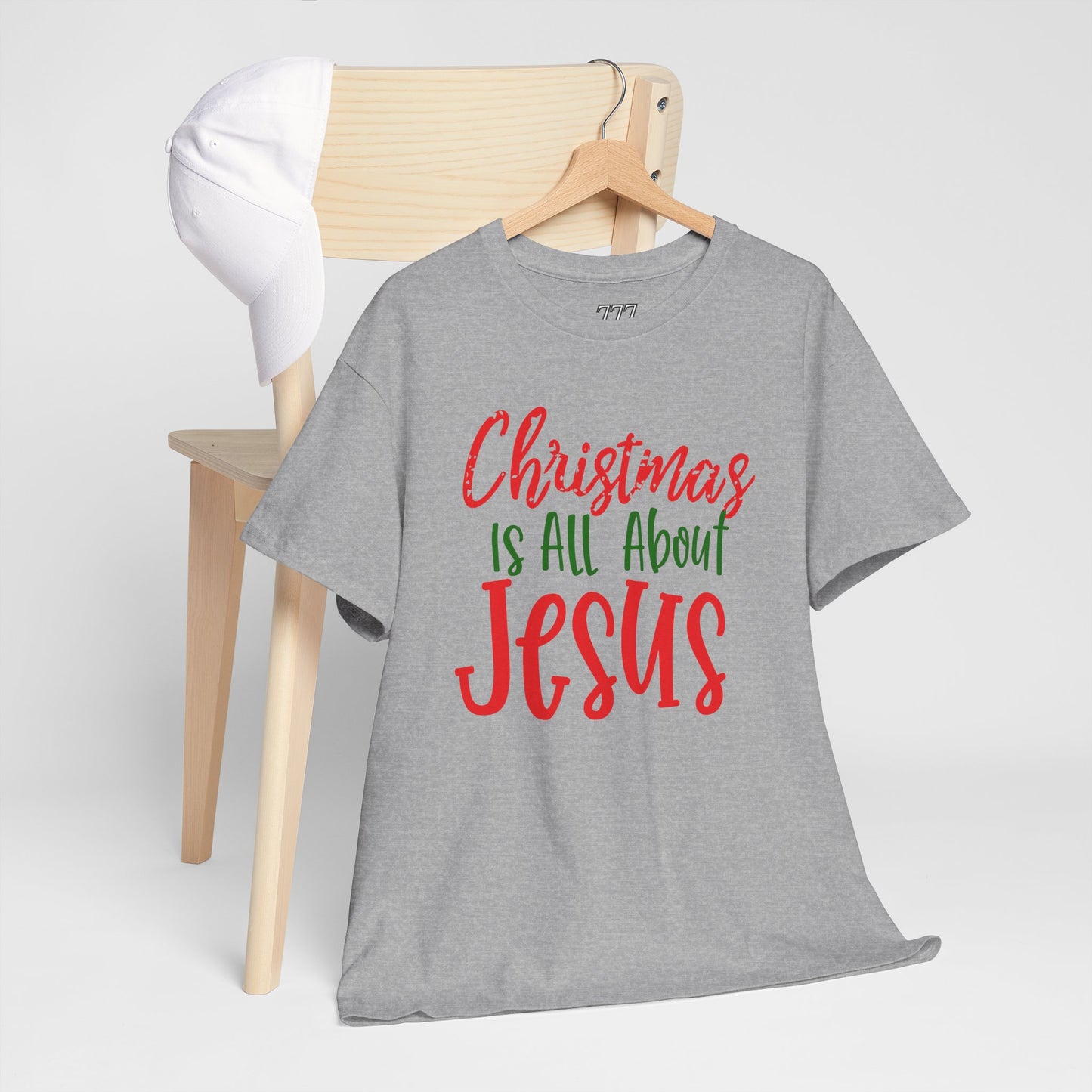 Christmas Is All About Jesus T-Shirt – Christian Holiday Unisex Heavy Cotton Tee