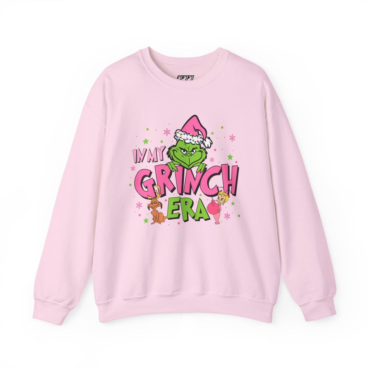 In My Grinch Era Funny Christmas Grinch-Inspired Holiday Sweatshirt – Pink Santa Festive Unisex Heavy Blend Crewneck