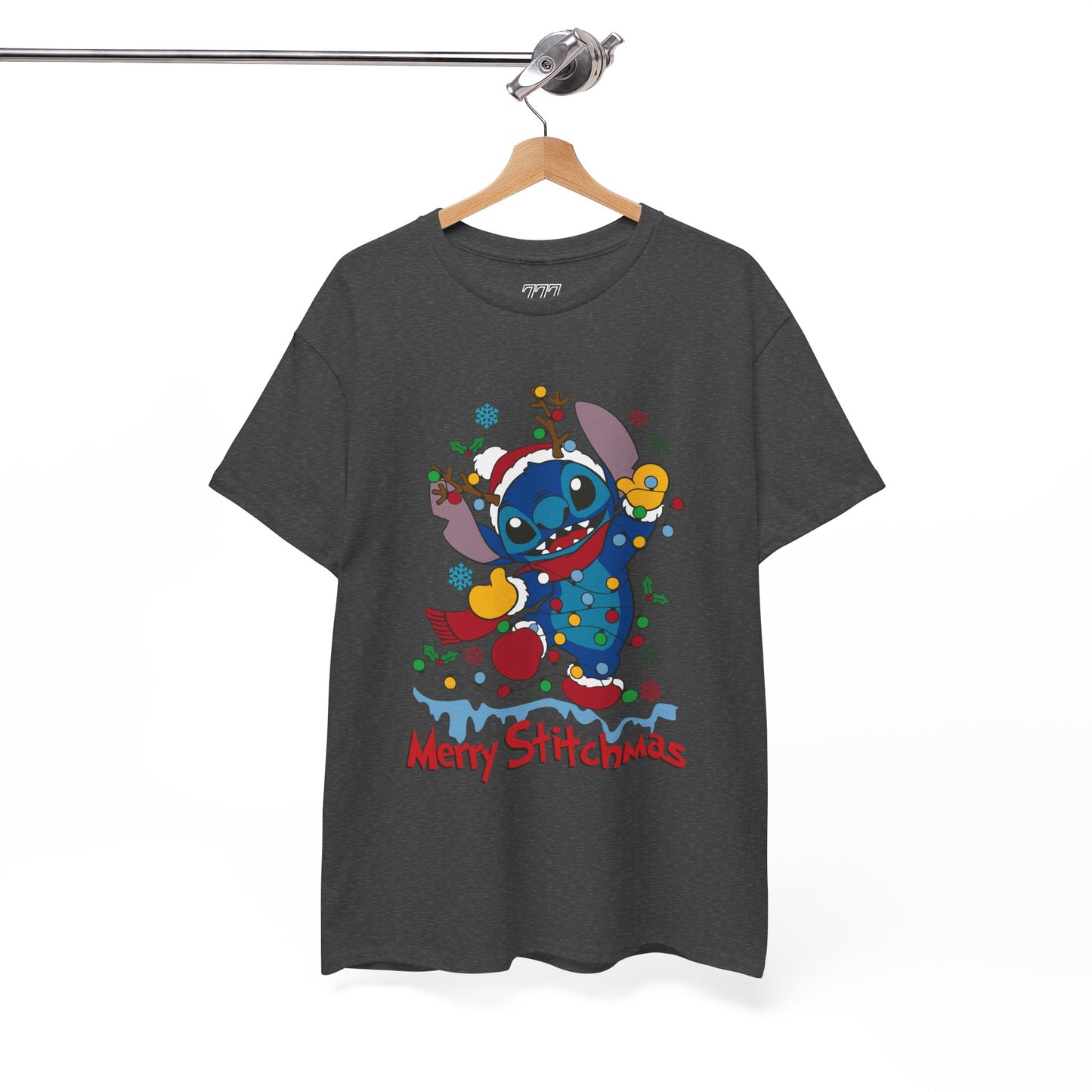 Merry Stitchmas T-Shirt – Cute Holiday Alien Unisex Heavy Cotton Tee