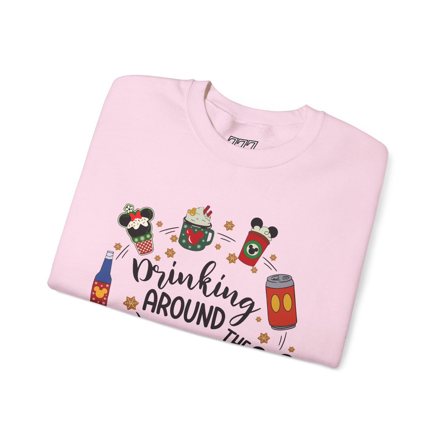 Drinking Around the World Christmas Crewneck – Fun Holiday Travel & Cocktail Sweatshirt (Unisex)