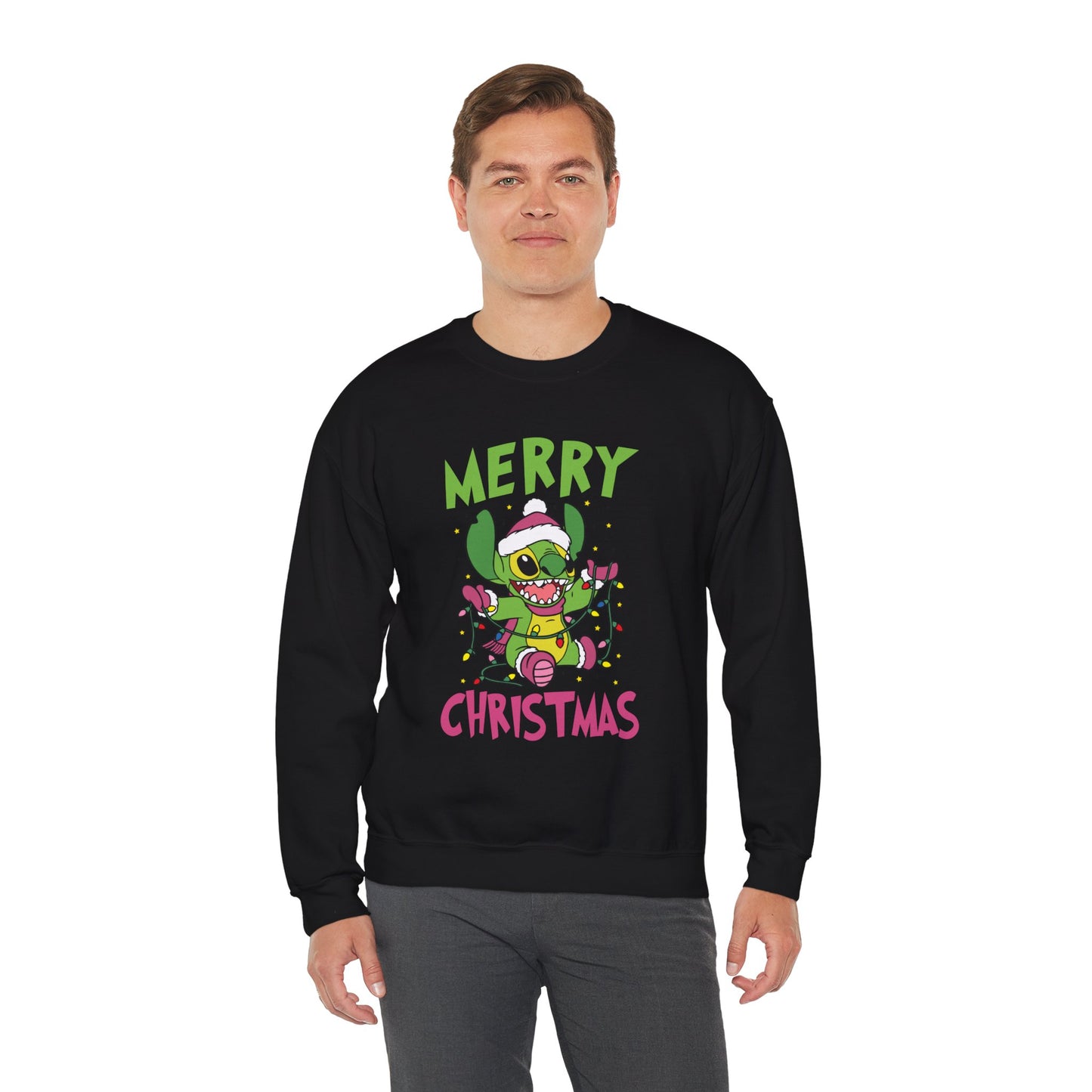 Stinch Merry Christmas Sweatshirt – Funny Holiday Alien Unisex Heavy Blend Crewneck