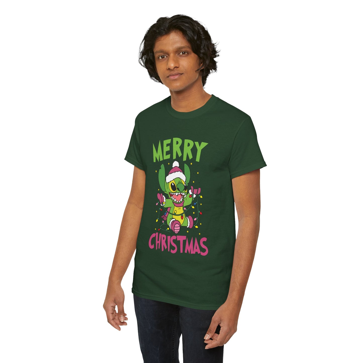 Stinch Merry Christmas T-Shirt – Funny Holiday Alien Unisex Heavy Cotton Tee