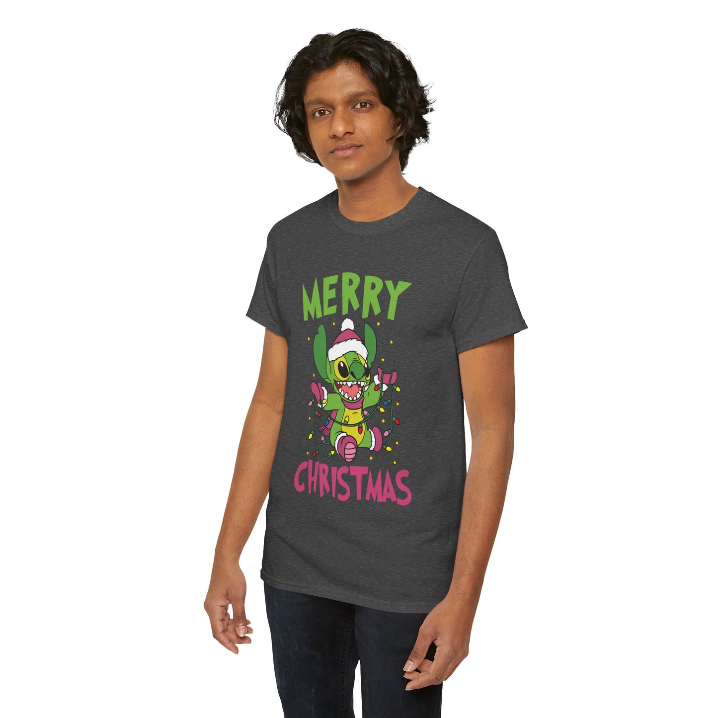 Stinch Merry Christmas T-Shirt – Funny Holiday Alien Unisex Heavy Cotton Tee