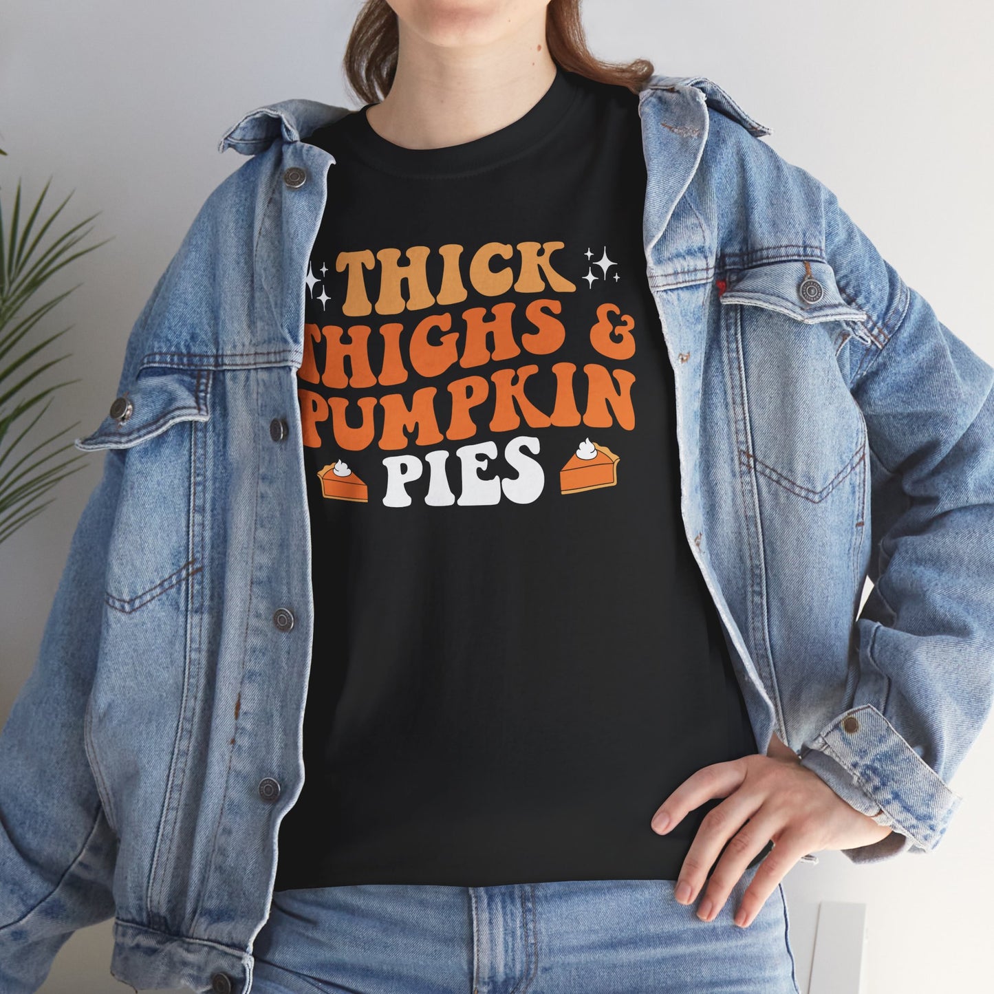 Thick Thighs & Pumpkin Pies Women's Heavy Cotton T-Shirt