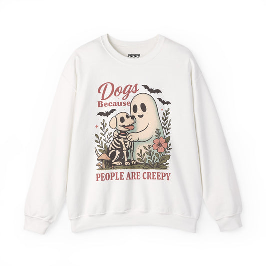 Dogs Because People Are Creepy Unisex Heavy Blend Crewneck Sweatshirt