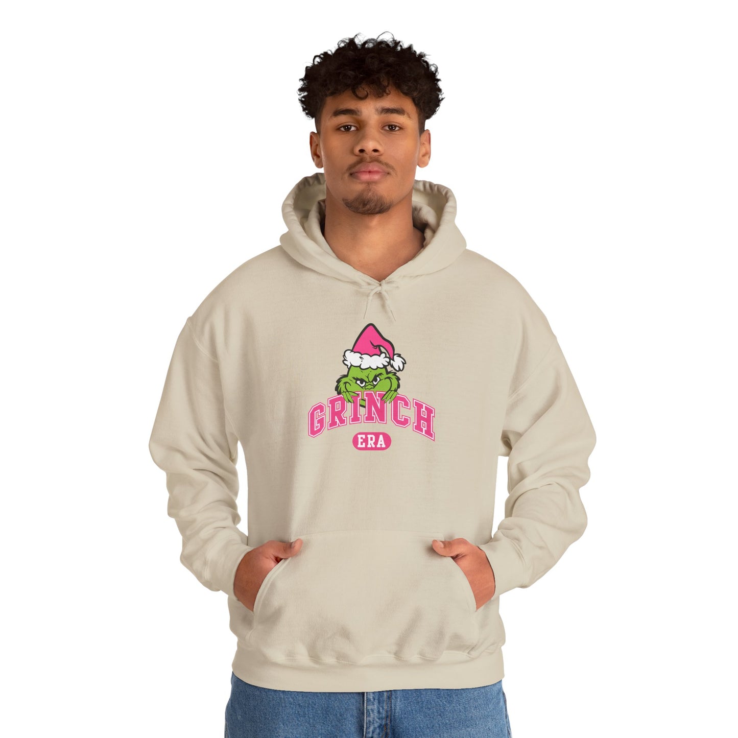 Grinch Era Christmas Hoodie – Cozy Pink Santa Grinch Graphic Hoodie (Unisex)