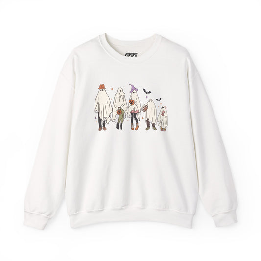 Ghost Family Unisex Heavy Blend Crewneck Sweatshirt