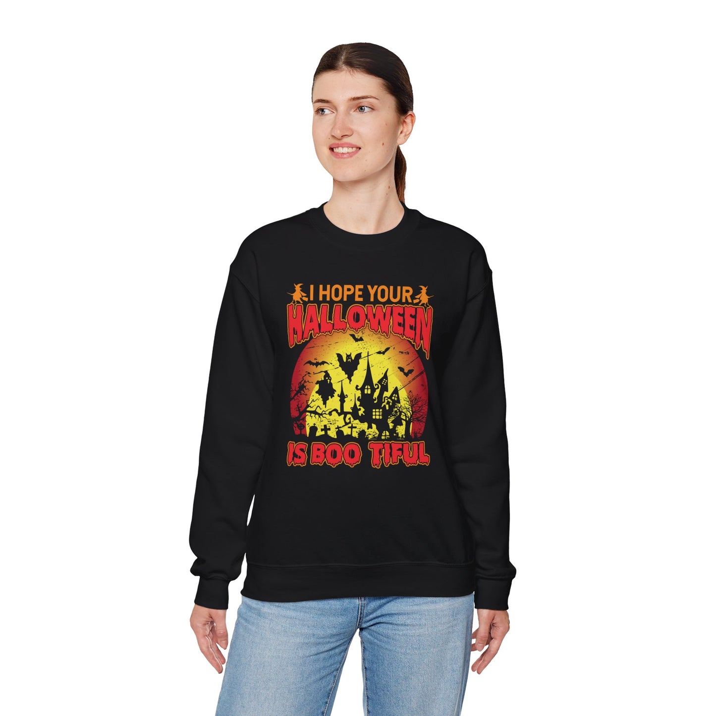 I Hope Your Halloween Is Boo-tiful Unisex Heavy Blend Crewneck Sweatshirt