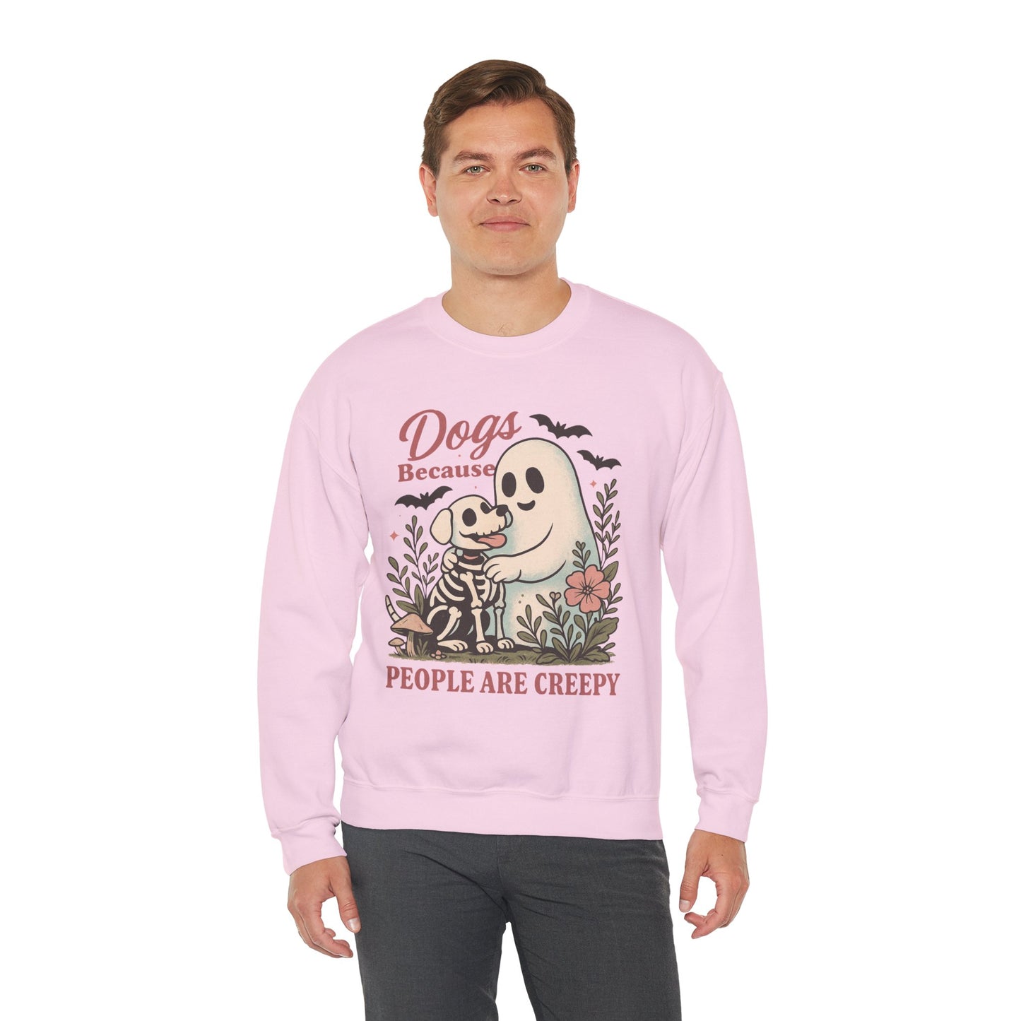 Dogs Because People Are Creepy Unisex Heavy Blend Crewneck Sweatshirt