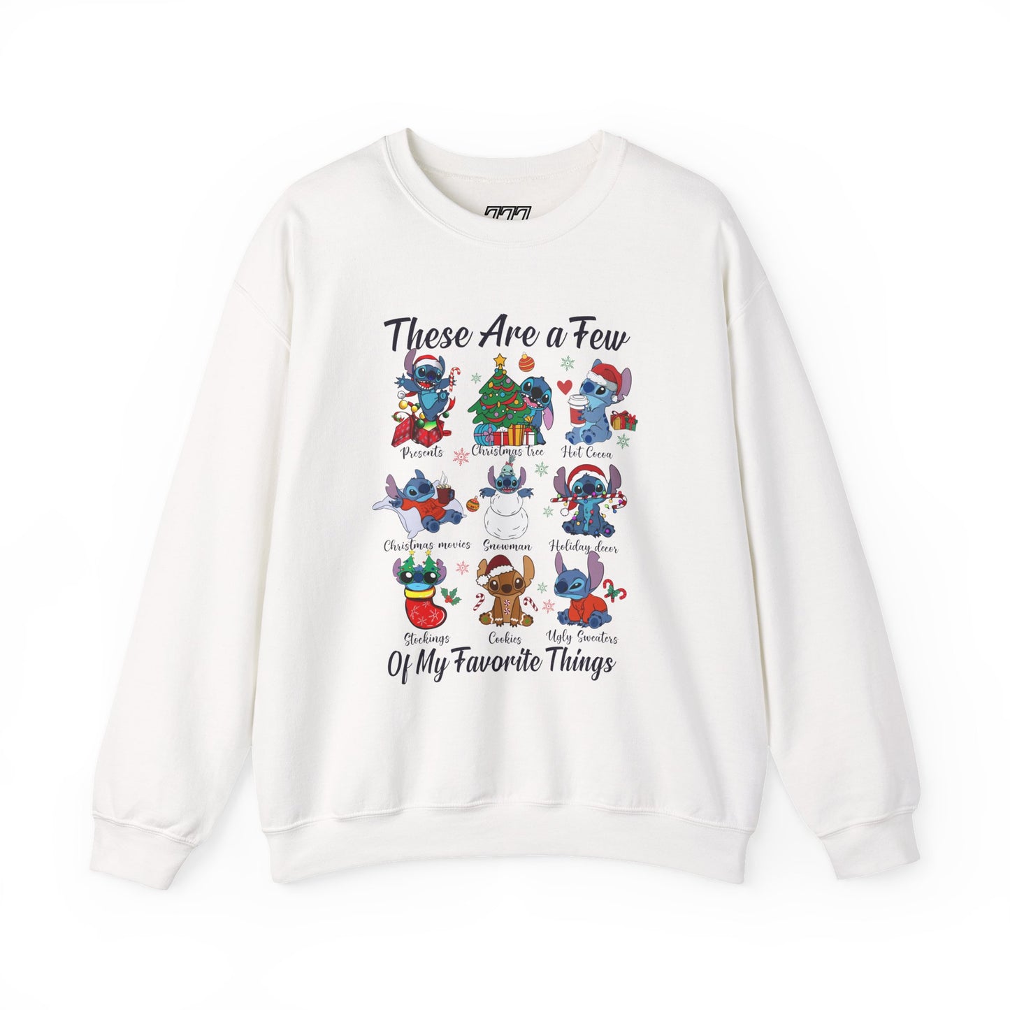 These Are a Few of My Favorite Things Christmas Characters Holiday Sweatshirt – Cute Festive Unisex Heavy Blend Crewneck