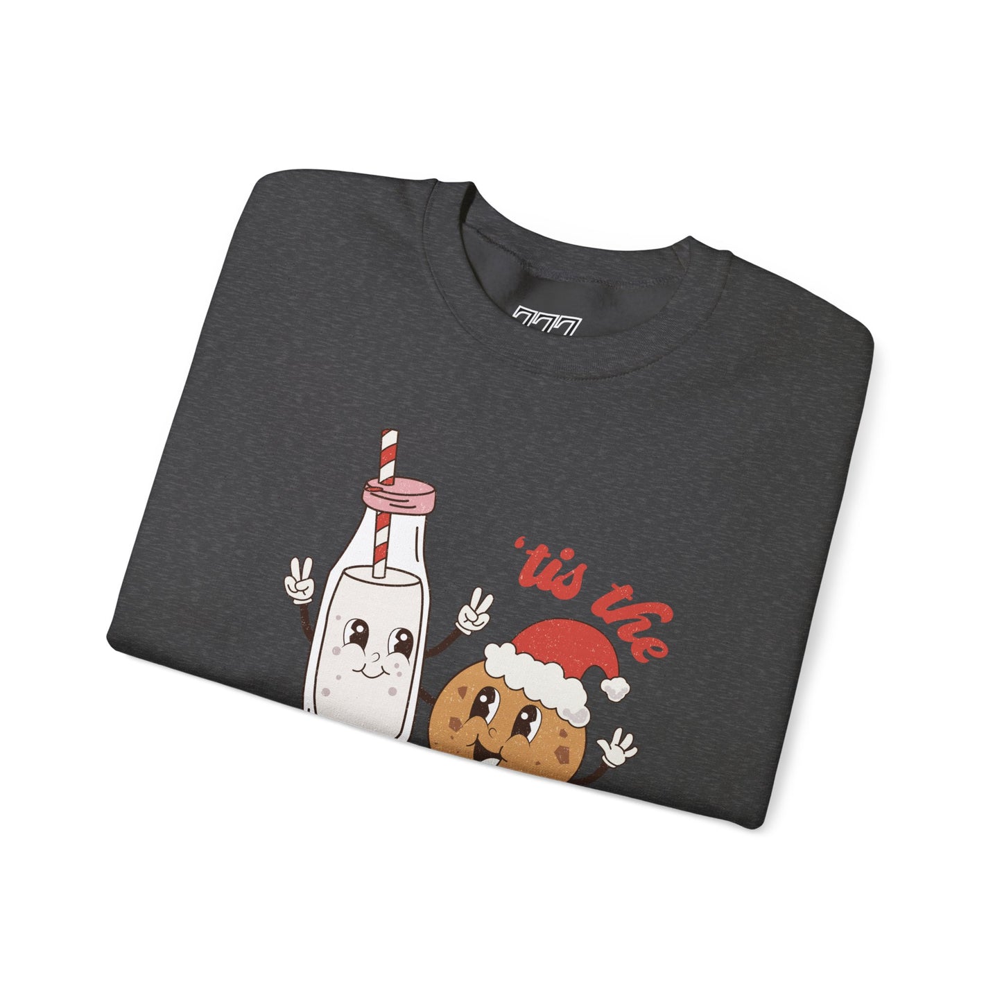 Tis The Season Milk & Cookie Christmas Unisex Heavy Blend Crewneck Sweatshirt