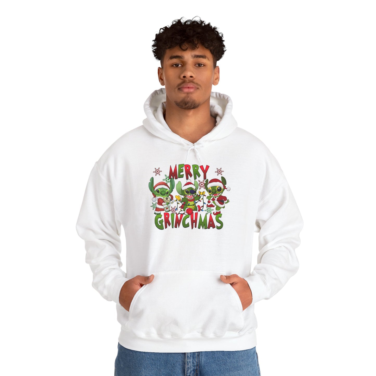 Merry Grinchmas Hoodie – Funny Christmas Unisex Heavy Blend Holiday Sweatshirt